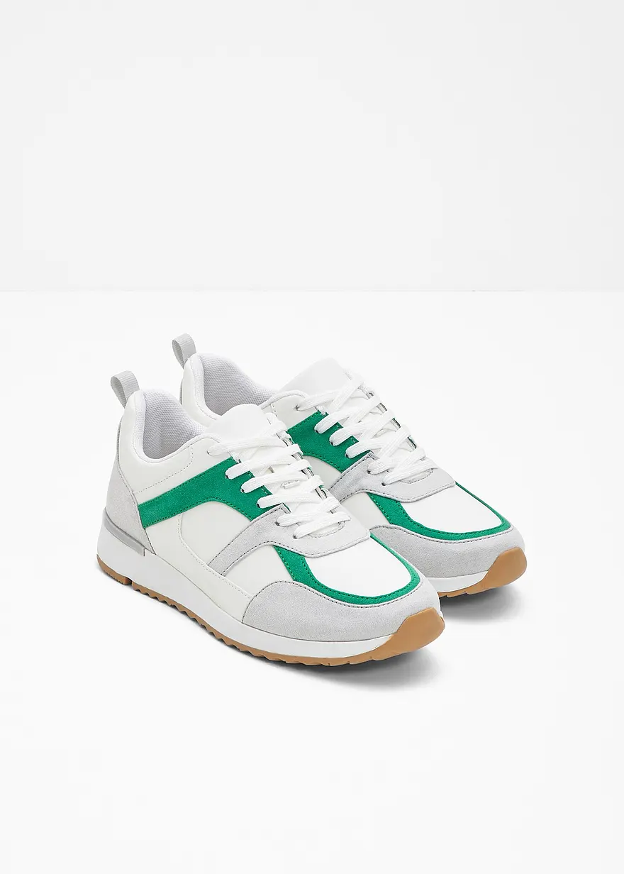 Bonprix Sportlicher Sneaker Mit Materialmix - Weiß - Damen