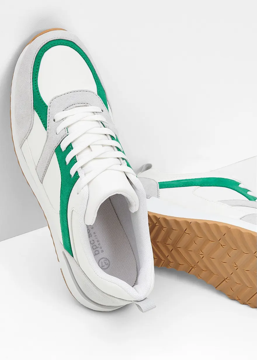 Bonprix Sportlicher Sneaker Mit Materialmix - Weiß - Damen