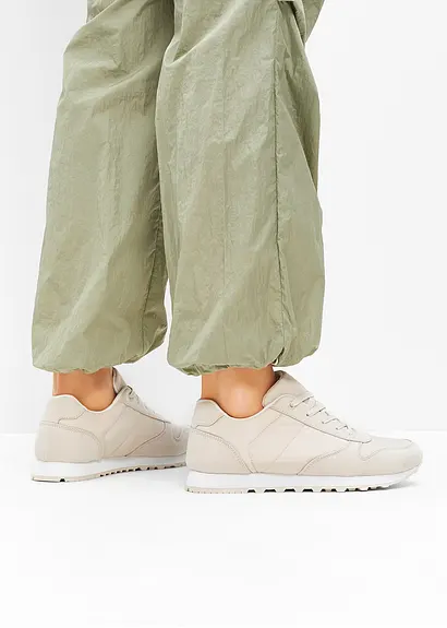 Bonprix Sportlicher Sneaker Mit Satindetails - Beige - Damen