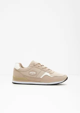 bonprix Sportlicher Sneaker mit Schnürung - beige - Herren