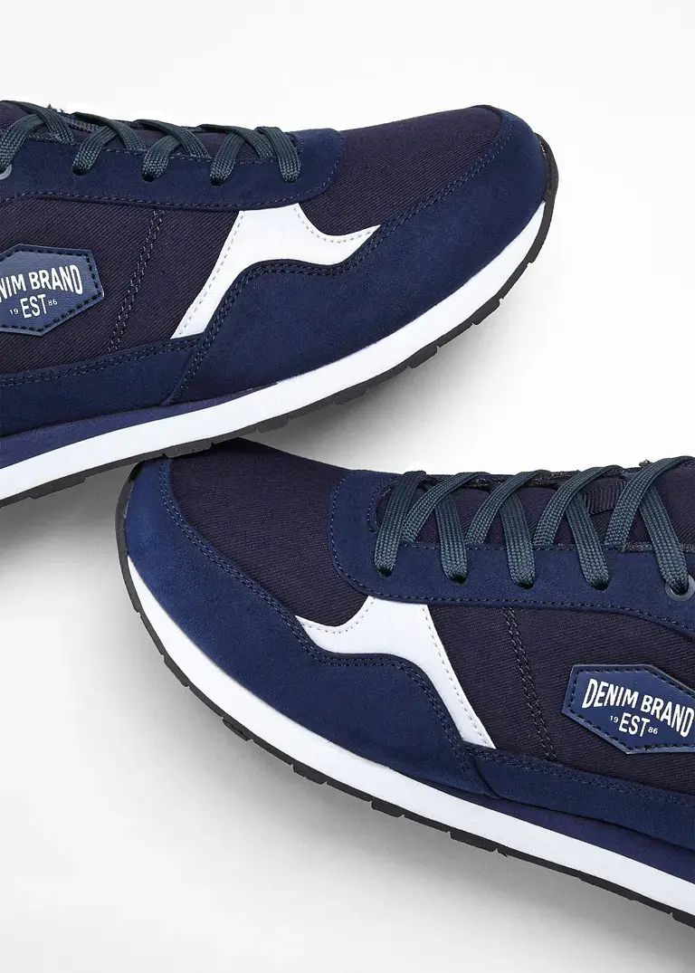 Bonprix Sportlicher Sneaker Mit Schnürung - Blau - Herren