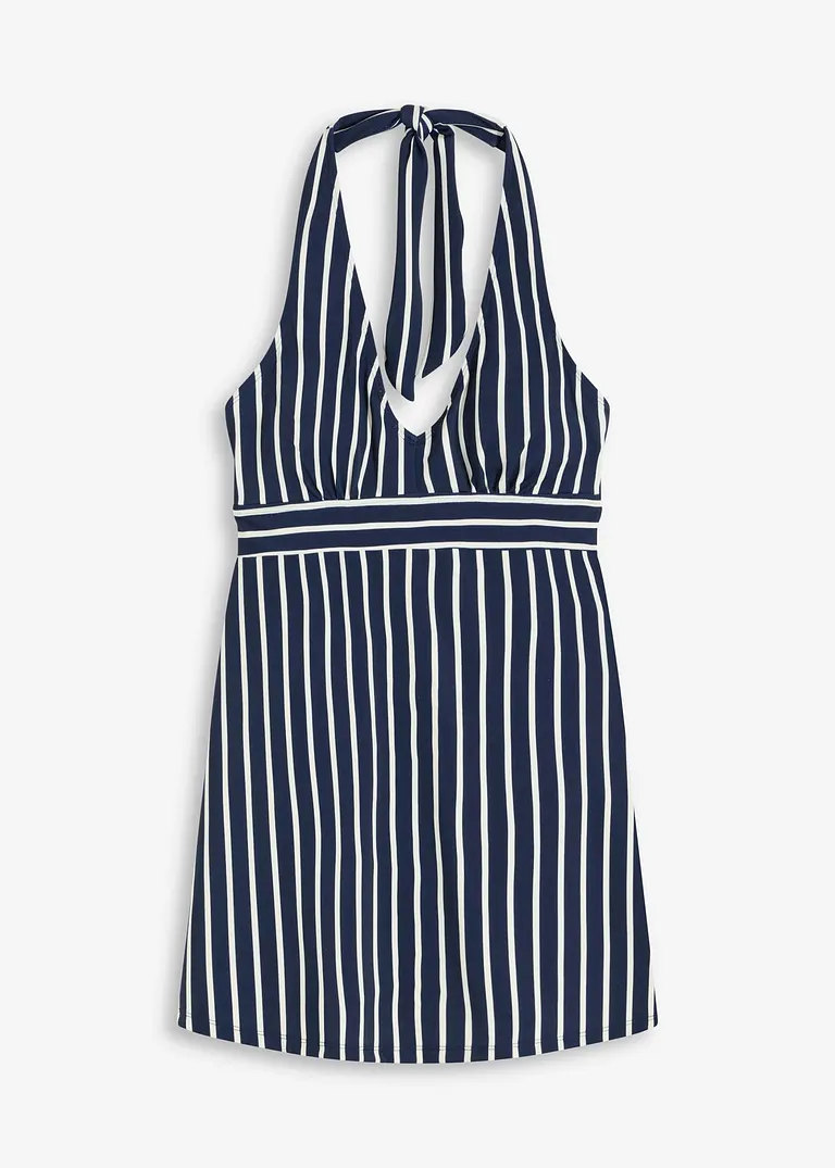 bonprix Sportliches Badekleid mit Neckholder-Träger - blau