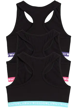 Bonprix Sportliches Mädchen Bustier Mit Bio-Baumwolle Im 3er Pack