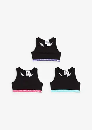 Bonprix Sportliches Mädchen Bustier Mit Bio-Baumwolle Im 3er Pack