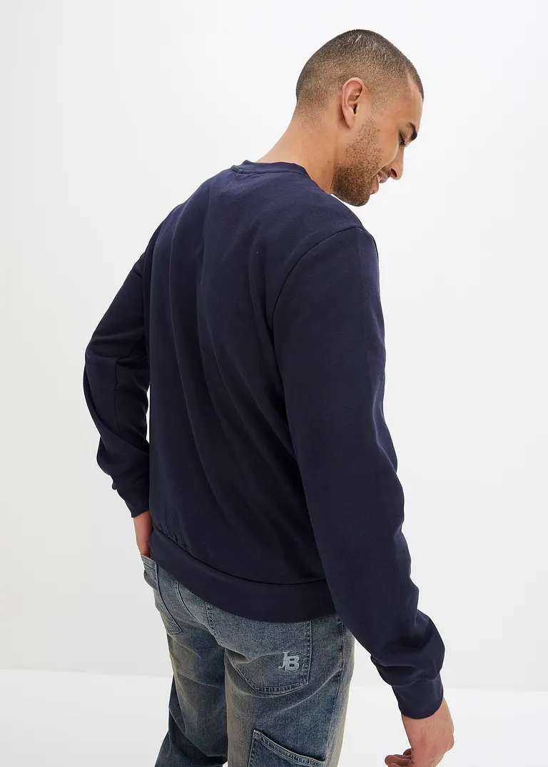 Bonprix Sportliches Sweatshirt Mit Rundhals-Ausschnitt Von Innen Weich Angeraut