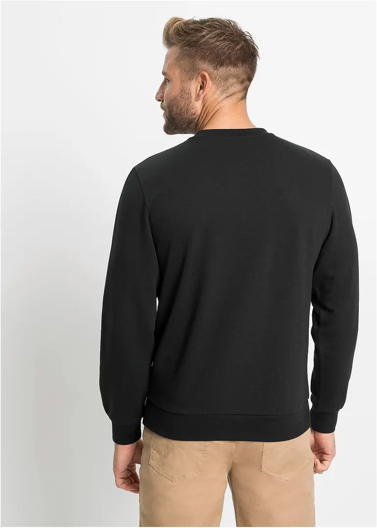 Bonprix Sportliches Sweatshirt Mit Rundhals-Ausschnitt Von Innen Weich Angeraut