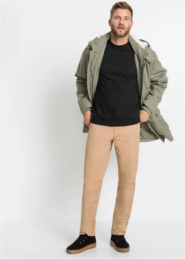 Bonprix Sportliches Sweatshirt Mit Rundhals-Ausschnitt Von Innen Weich Angeraut