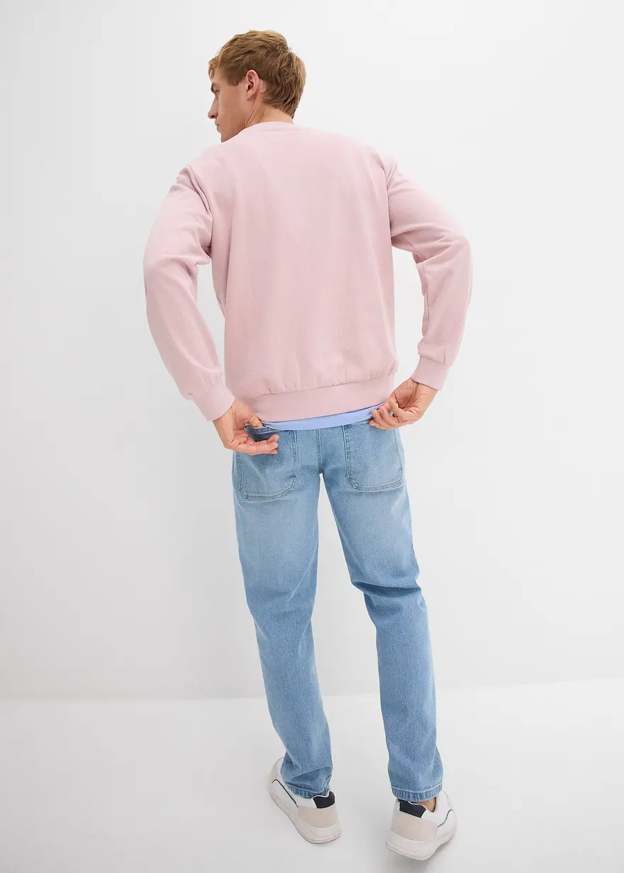 Bonprix Sportliches Sweatshirt Mit Rundhals-Ausschnitt Von Innen Weich Angeraut