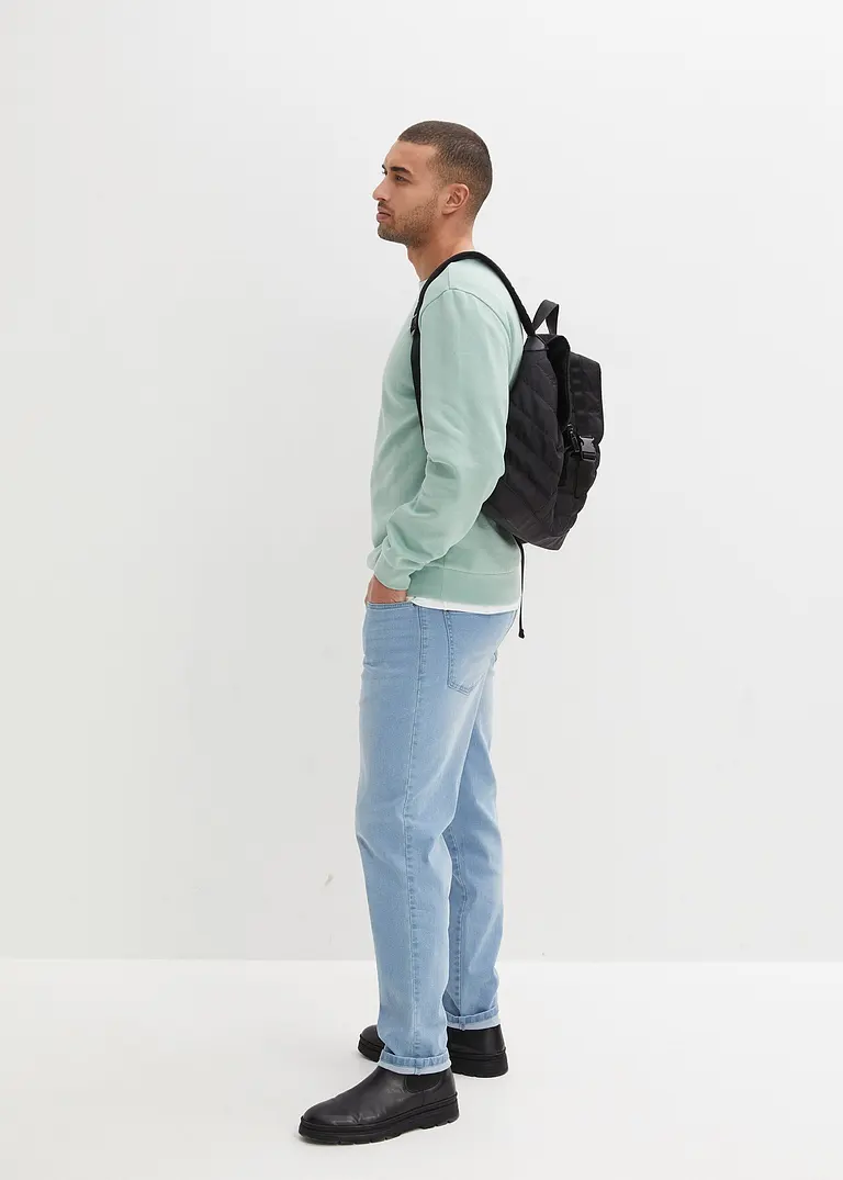 Bonprix Sportliches Sweatshirt Mit Rundhals-Ausschnitt Von Innen Weich Angeraut