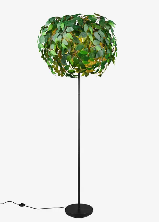bonprix Stehleuchte mit Fußschalter in Baum Optik - schwarz