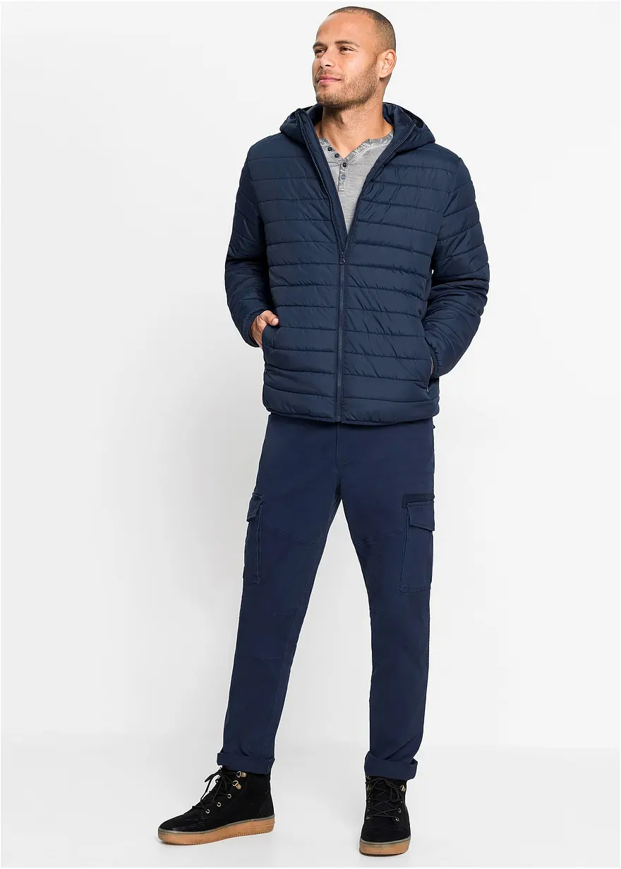 Bonprix Steppjacke Aus Recyceltem Polyester Mit Taschen - Blau