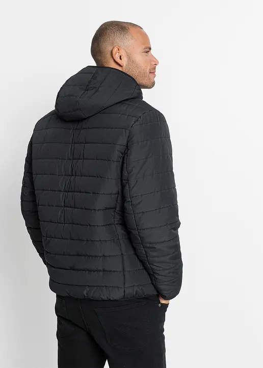 Bonprix Steppjacke Aus Recyceltem Polyester Mit Taschen - Schwarz