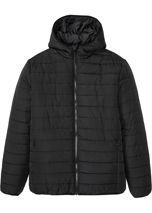 bonprix Steppjacke aus recyceltem Polyester mit Taschen - schwarz