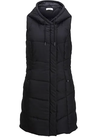 bonprix Steppweste in langer Passform aus recyceltem Polyester mit funktionalen Seitenschlitzen