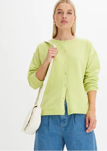 Bonprix Stillvolle Und Weiche Strickjacke - Grün - Damen