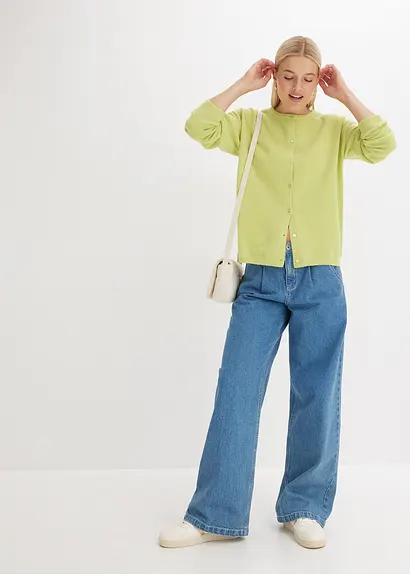 Bonprix Stillvolle Und Weiche Strickjacke - Grün - Damen