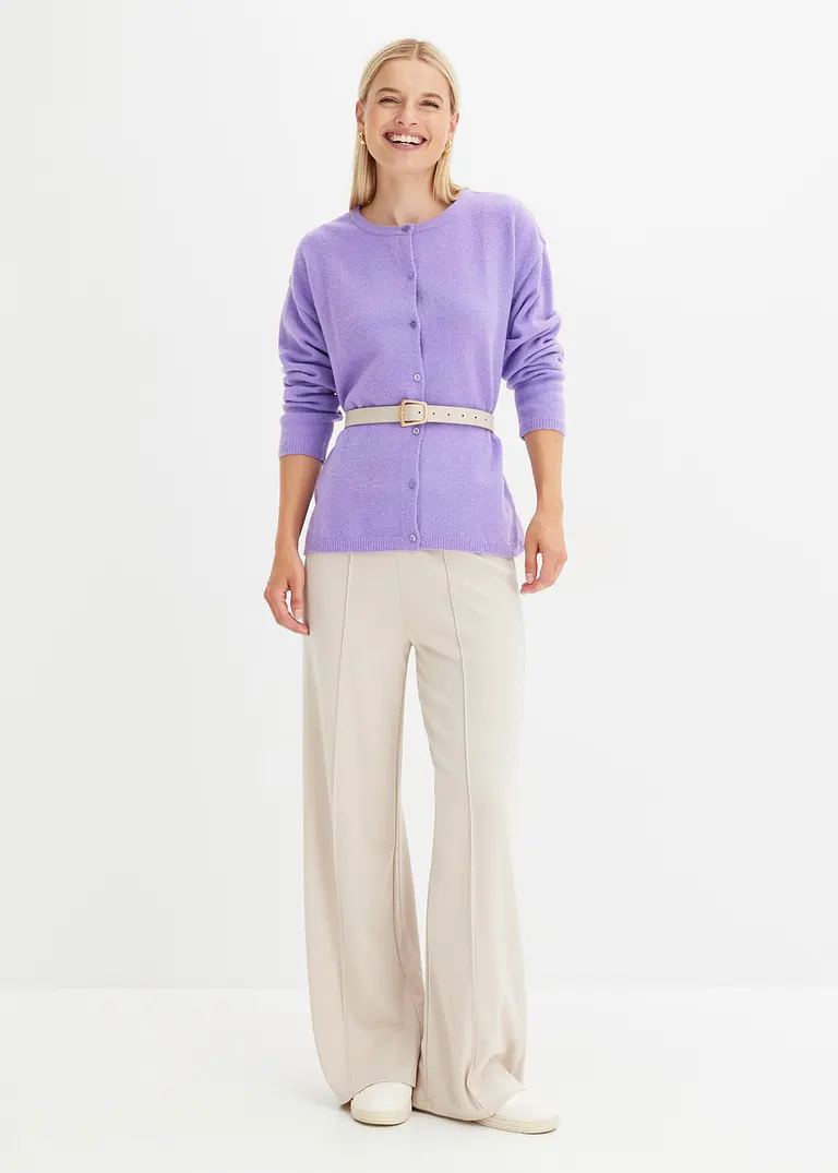 Bonprix Stillvolle Und Weiche Strickjacke - Lila - Damen