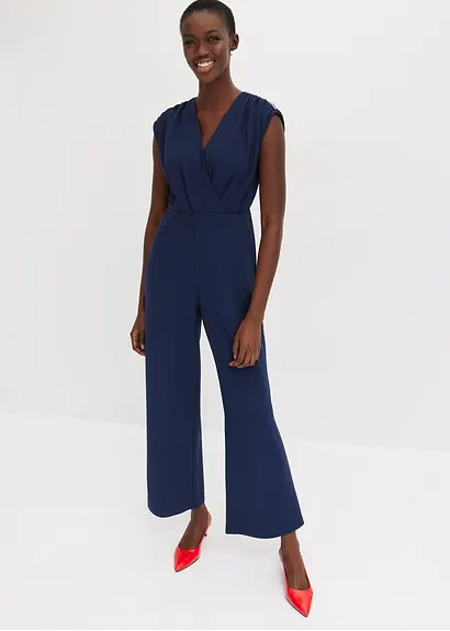 Bonprix Stillvoller Jumpsuit Mit Strass-Band - Blau - Damen