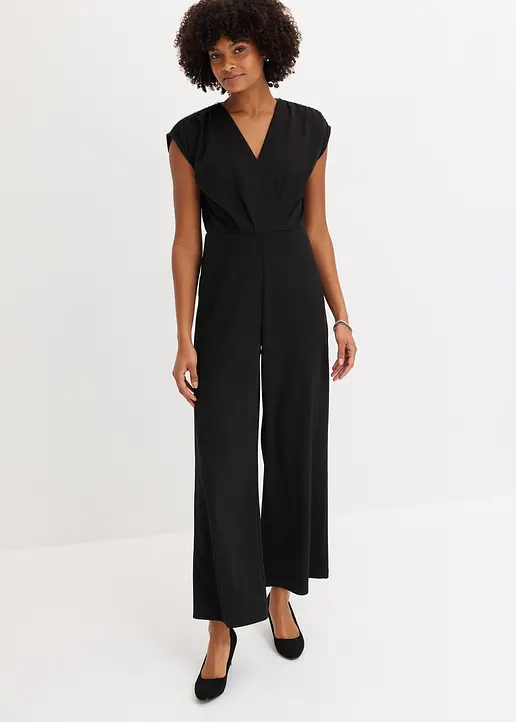 Bonprix Stillvoller Jumpsuit Mit Strass-Band - Schwarz - Damen