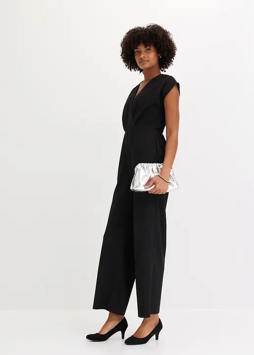 Bonprix Stillvoller Jumpsuit Mit Strass-Band - Schwarz - Damen