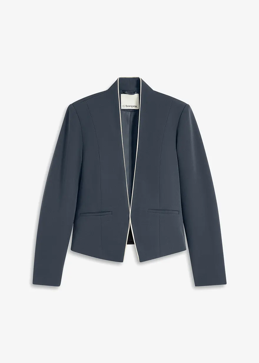 bonprix stillvoller Stretch-Blazer mit Kelchkragen - blau