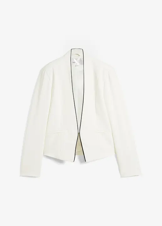 bonprix stillvoller Stretch-Blazer mit Kelchkragen - weiß
