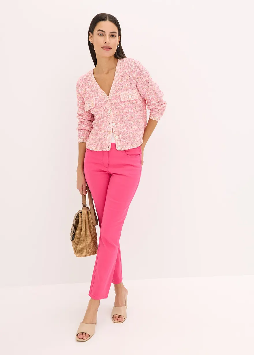 Bonprix Stilvolle 7/8-Schlupfhose Mit Taschen Und Gummibund - Pink