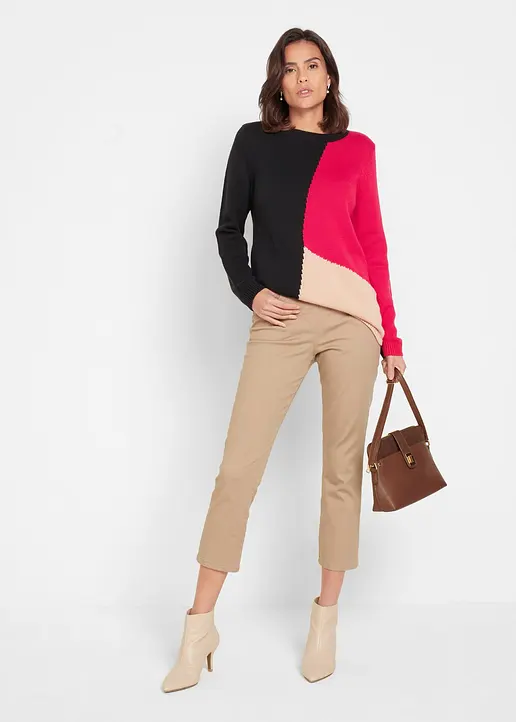 Bonprix Stilvolle 7/8-Schlupfhose Mit Taschen Und Gummibund - Braun