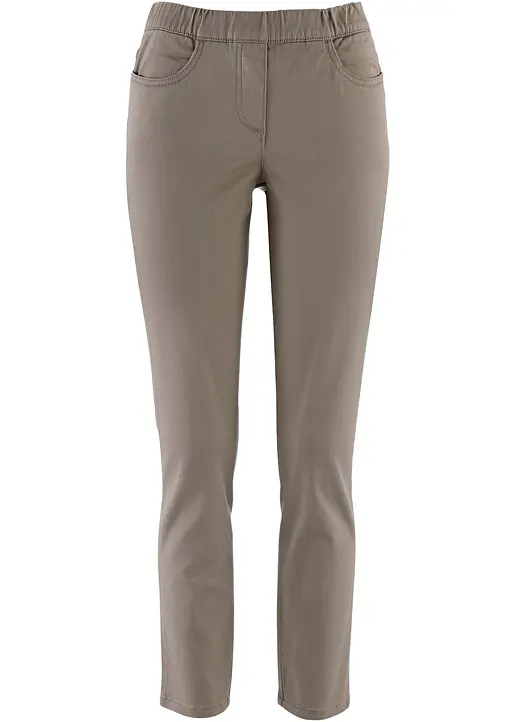 bonprix Stilvolle 7/8-Schlupfhose mit Taschen und Gummibund - braun