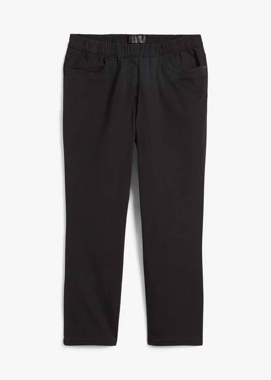 bonprix Stilvolle 7/8-Schlupfhose mit Taschen und Gummibund - schwarz