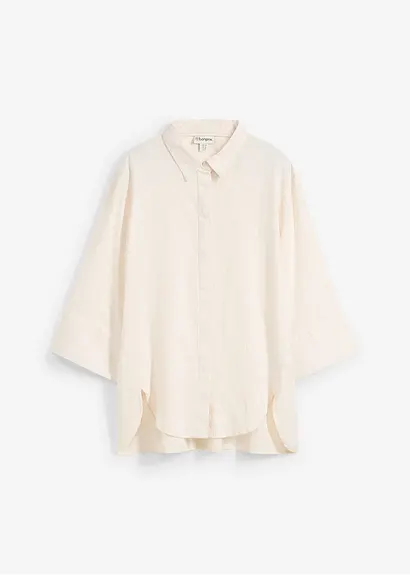 bonprix Stilvolle Bluse mit vorverlegten Nähten - beige - Damen