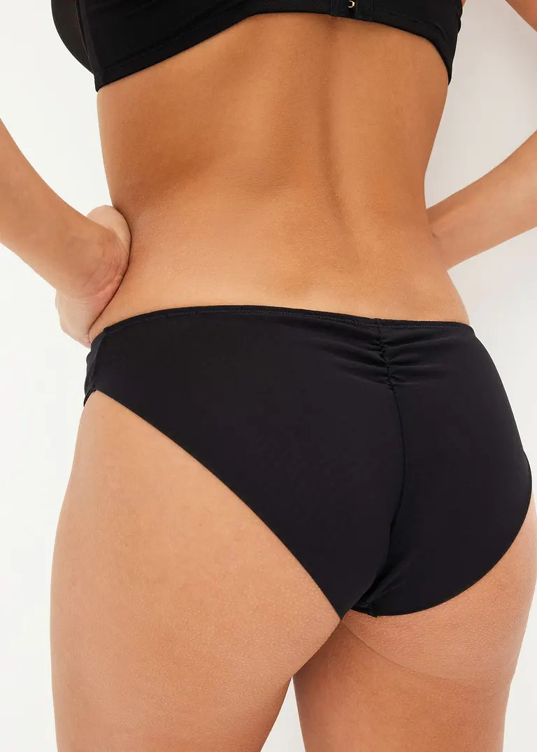 Bonprix Stilvoller Slip Mit Edler Herzchen Stickerei - Schwarz