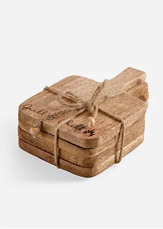 bonprix Stilvolles 4er Set Untersetzer für jeden Anlass - natur