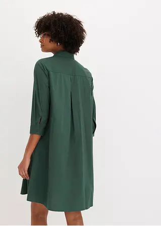 Bonprix Stilvolles Hemdblusenkleid Mit Lockerer Passform - Grün