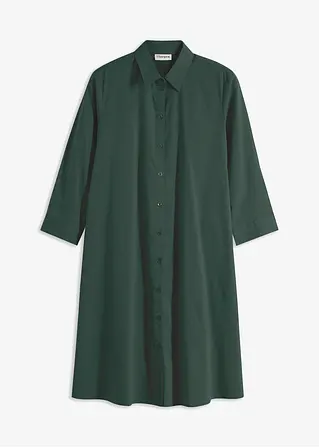 bonprix stilvolles Hemdblusenkleid mit lockerer Passform - grün