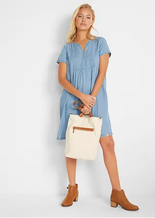 Bonprix Stilvolles Jeanskleid Aus TENCEL™ Lyocell - Blau