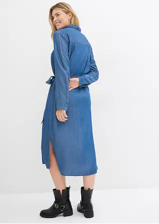 Bonprix Stilvolles Jeanskleid Aus TENCEL™ Lyocell - Blau