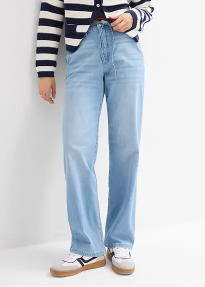 Bonprix Straight-Jeans High Waist - Blau Regular - Damen