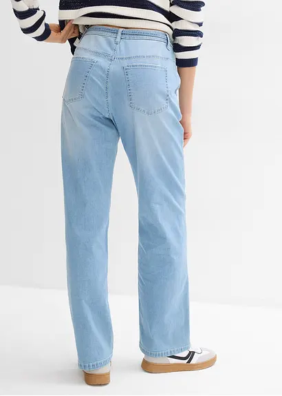 Bonprix Straight-Jeans High Waist - Blau Regular - Damen