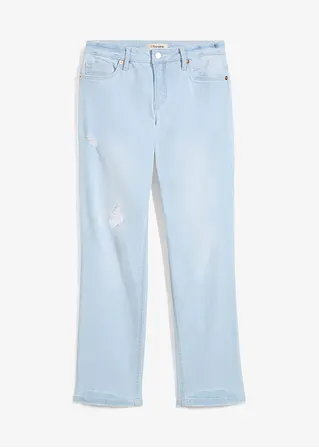 bonprix Straight Jeans im Used Look - blau regular - Damen bonprix Straight Jeans im Used Look - blau regular - Damen