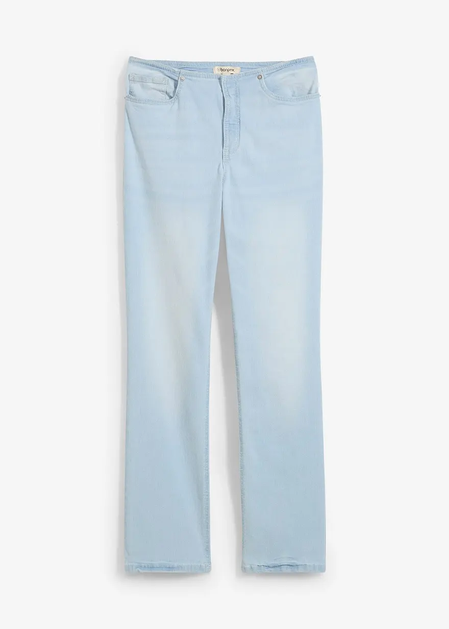 bonprix Straight-Jeans Mid Waist - blau regular - Damen