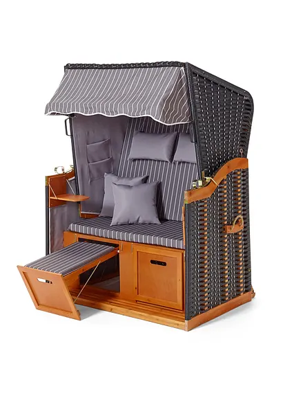 bonprix Strandkorb für 2 Personen schützt vor Sonne und Wind - grau