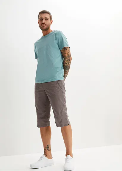 Bonprix Stretch-Long-Bermuda Mit Komfortschnitt Regular Fit - Grau