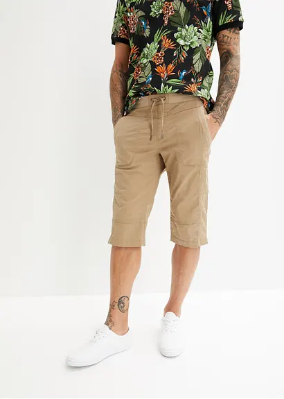 Bonprix Stretch-Long-Bermuda Mit Komfortschnitt Regular Fit - Grün