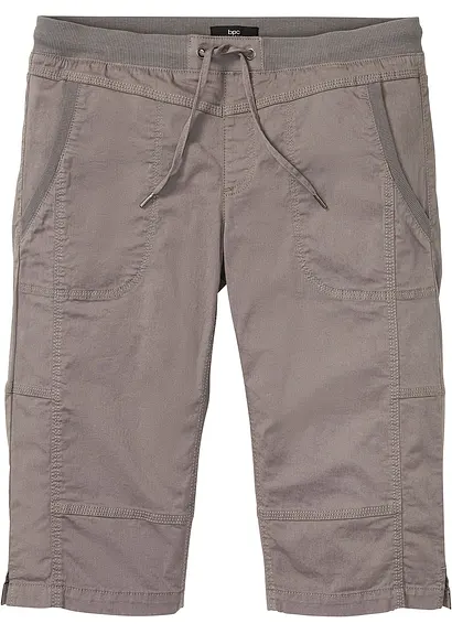bonprix Stretch-Long-Bermuda mit Komfortschnitt Regular Fit - grau