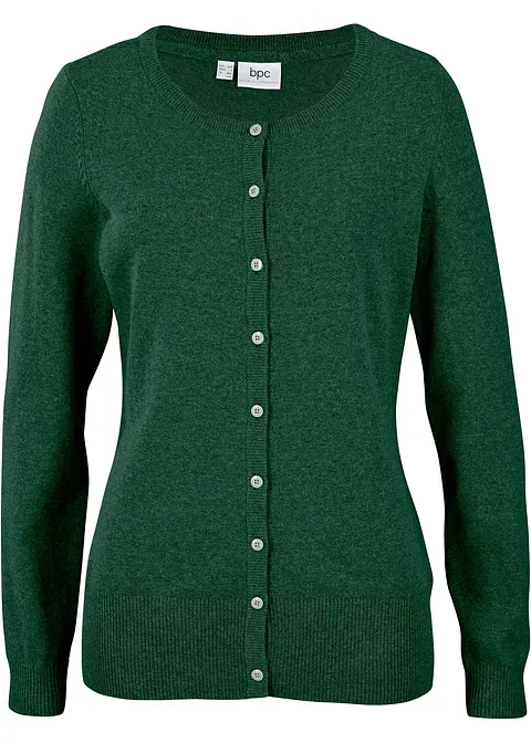bonprix Strickjacke mit Rundhalsausschnitt - grün - Damen