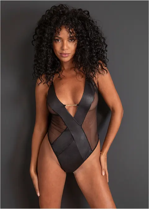 Bonprix Stringbody In Edler Optik Mit Aufregend Tiefem Ausschnitt - Damen