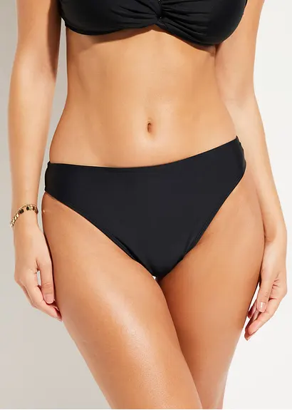 Bonprix Stylische Bikinihose Mit Höher Geschnittenem Bein - Schwarz