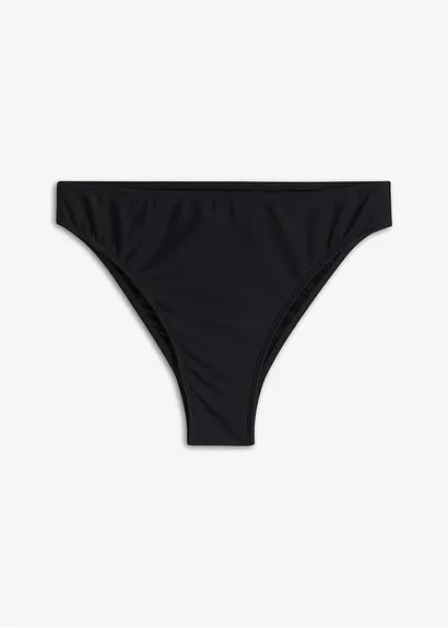 bonprix Stylische Bikinihose mit höher geschnittenem Bein - schwarz