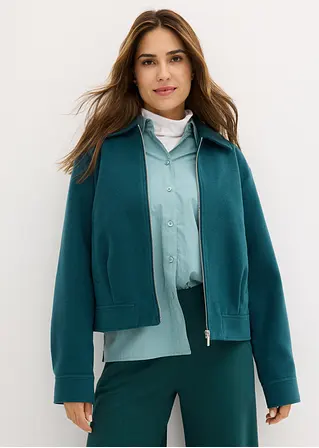 Bonprix Stylische Blousonjacke Mit Reißverschluss - Grün